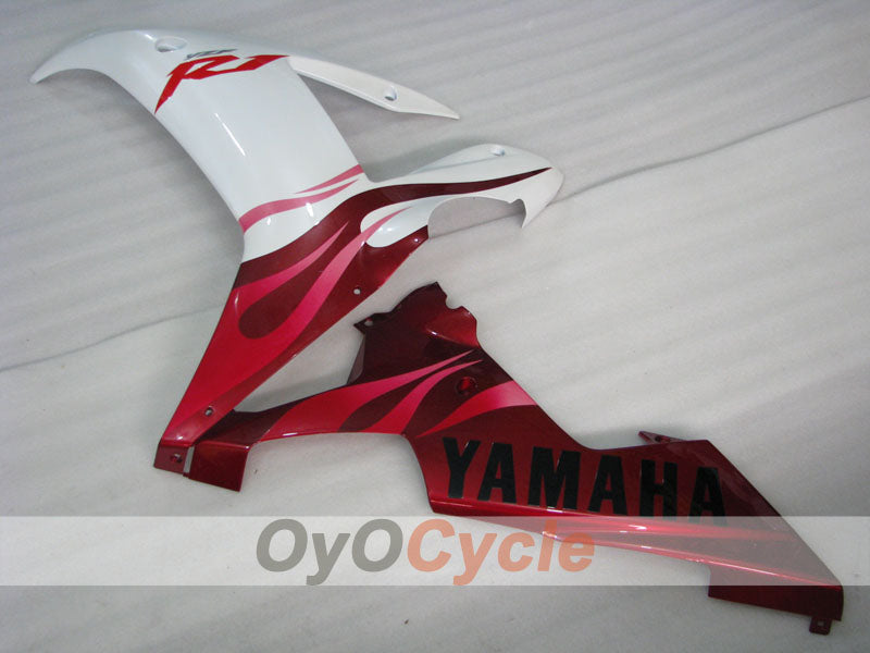 Kit de carénage à injection pour YZF-R1 02-03 - Rouge, blanc - Flamme #OYO87900808