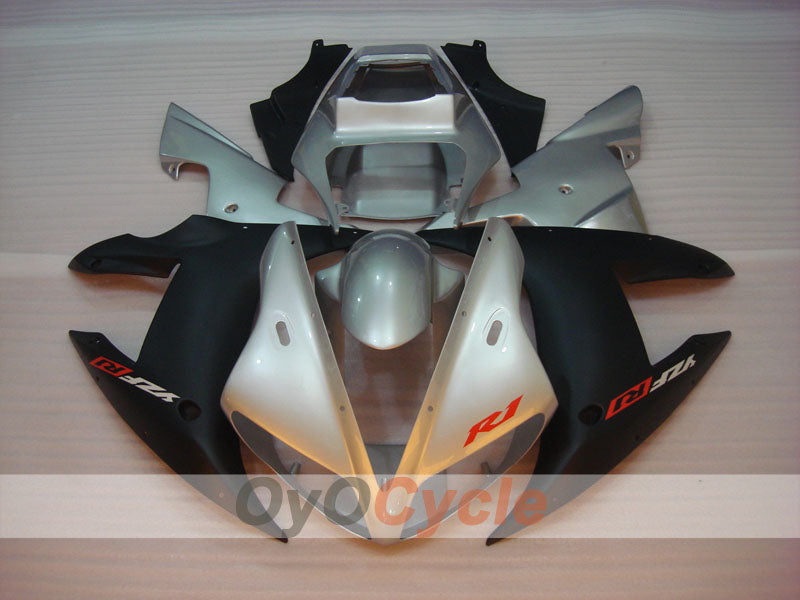 Kit de carénage à injection pour YZF-R1 02-03 - Noir, argenté, mat - Style usine #OYO87900809