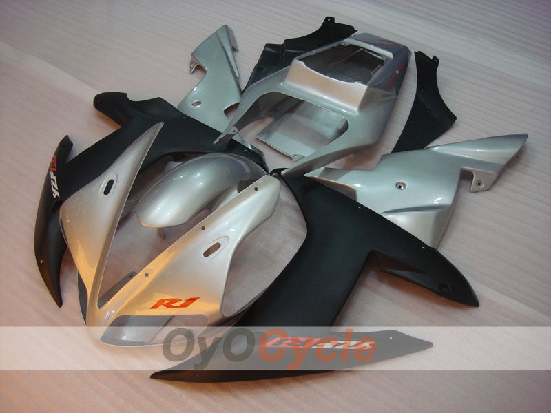 Kit de carénage à injection pour YZF-R1 02-03 - Noir, argenté, mat - Style usine #OYO87900809