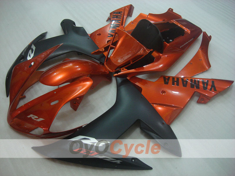 Kit de carénage à injection pour YZF-R1 02-03 - Orange, noir, mat - Style usine #OYO87900810