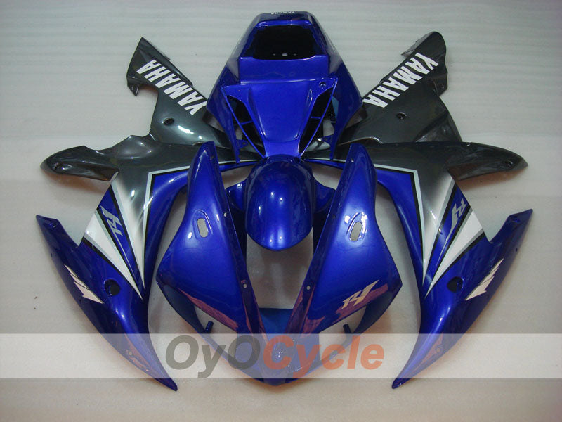 Kit de carénage à injection pour YZF-R1 02-03 - Bleu, argenté - Style usine #OYO87900813