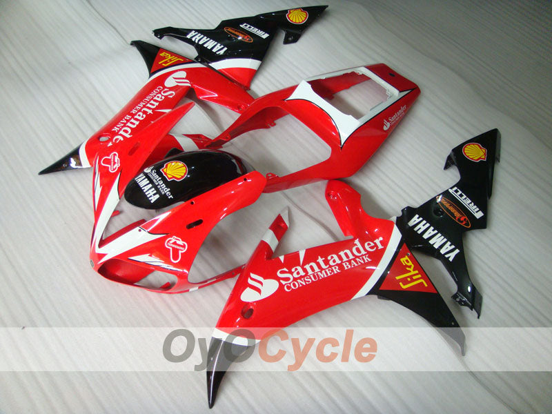 Kit de carénage à injection pour YZF-R1 02-03 - Rouge, noir - Santander #OYO87900815