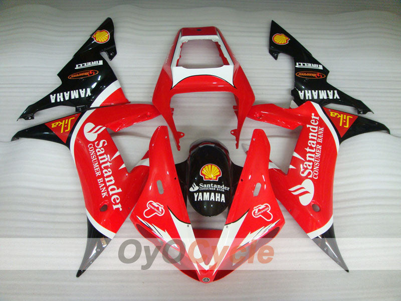Kit de carénage à injection pour YZF-R1 02-03 - Rouge, noir - Santander #OYO87900815