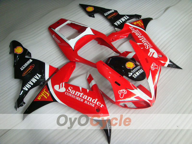 Kit de carénage à injection pour YZF-R1 02-03 - Rouge, noir - Santander #OYO87900815
