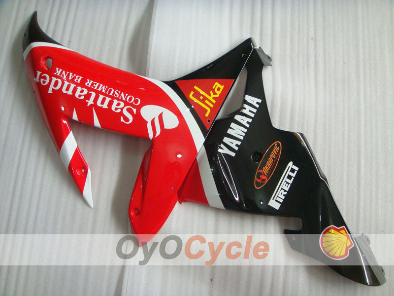 Kit de carénage à injection pour YZF-R1 02-03 - Rouge, noir - Santander #OYO87900815