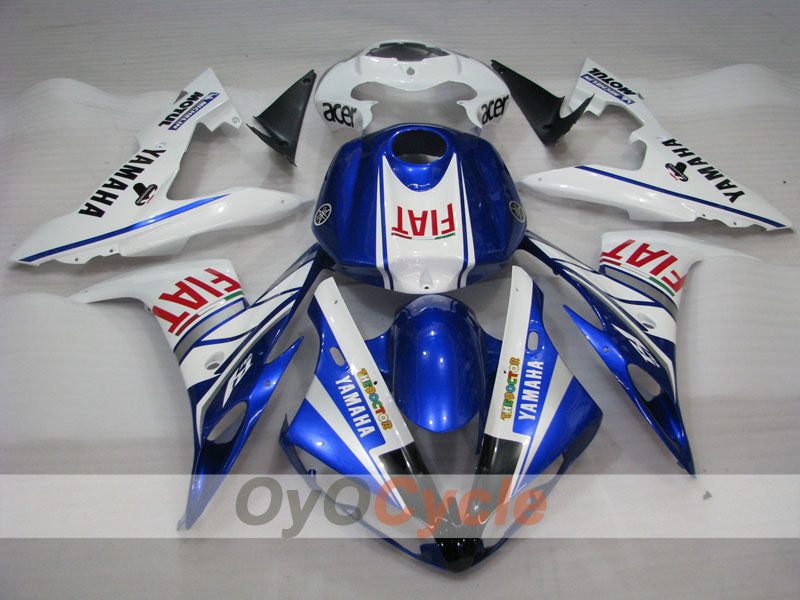 Kit de carénage à injection pour YZF-R1 04-06 - Bleu, blanc - FIAT, MOTUL #OYO87900822