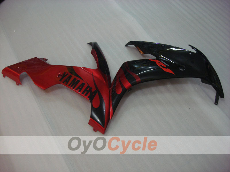 Kit de carénage à injection pour YZF-R1 04-06 - Rouge, noir - Flame #OYO87900829