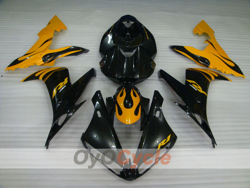 Kit de carénage à injection pour YZF-R1 04-06 - Jaune, noir - Flame #OYO87900830