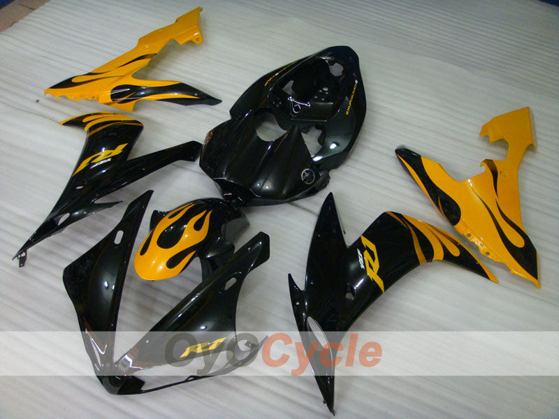 Kit de carénage à injection pour YZF-R1 04-06 - Jaune, noir - Flame #OYO87900830