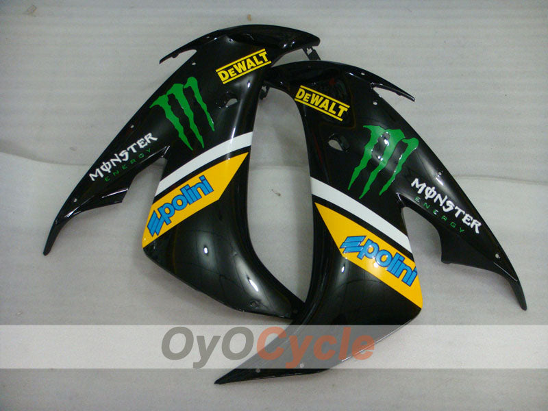 Kit de carénage moulé par injection pour YZF-R1 04-06 - Jaune, Noir - Monster, MOTUL #OYO87900834