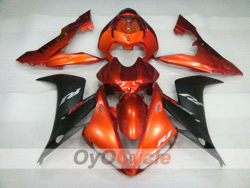 Kit de carénage moulé par injection pour YZF-R1 04-06 - Orange, Noir, Mat - Style usine #OYO87900843