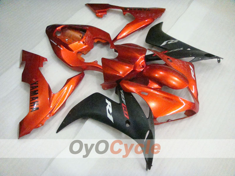 Kit de carénage moulé par injection pour YZF-R1 04-06 - Orange, Noir, Mat - Style usine #OYO87900843