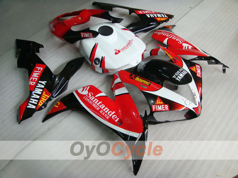 Kit de carénages d’injection pour YZF-R1 04-06 - Rouge, noir - Santander #OYO87900849