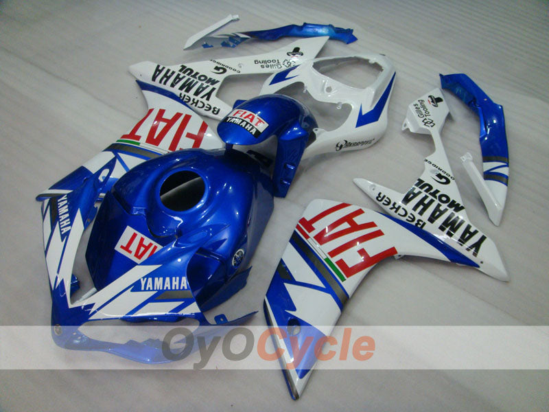 Kit de carénage injecté pour YZF-R1 07-08 - Bleu, Blanc - FIAT #OYO87900859