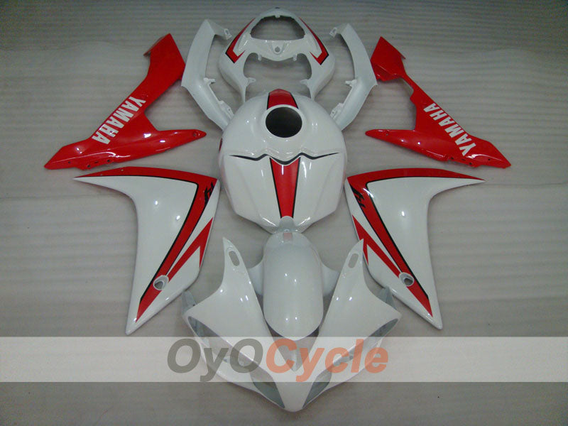 Kit de carénage injecté pour YZF-R1 07-08 - Rouge, Blanc - Style d’origine #OYO87900869