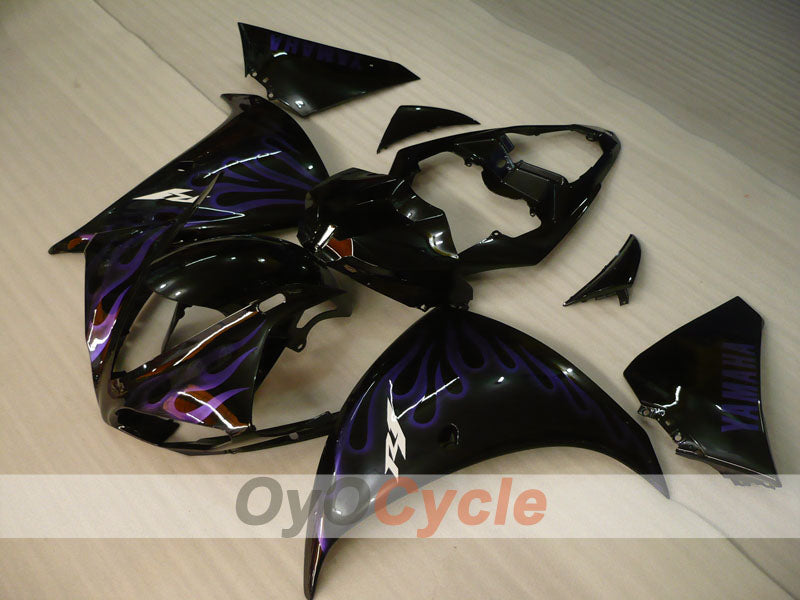 Kit de carénage à injection pour YZF-R1 09-11 - Violet, noir - Flamme #OYO87900889