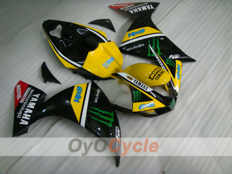 Kit de carénage à injection pour YZF-R1 09-11 - Rouge, noir - Monster #OYO87900892