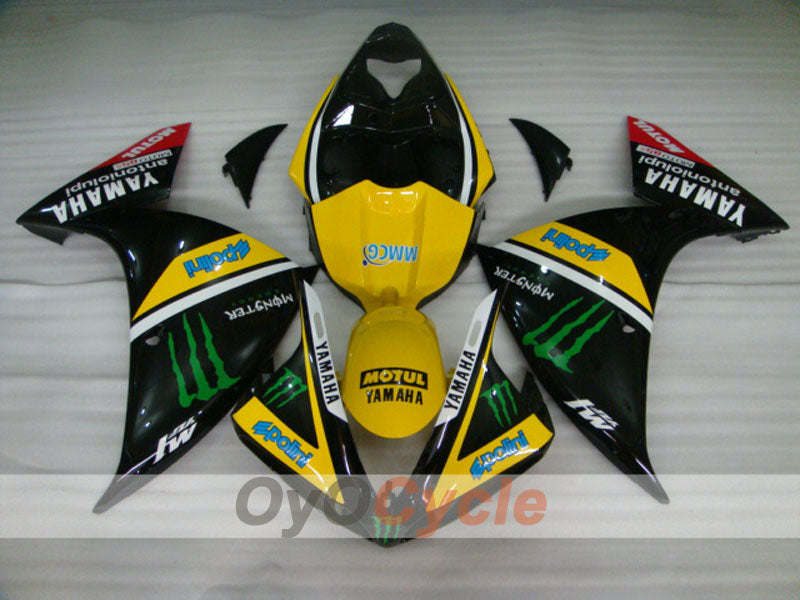 Kit de carénage à injection pour YZF-R1 09-11 - Rouge, noir - Monster #OYO87900892