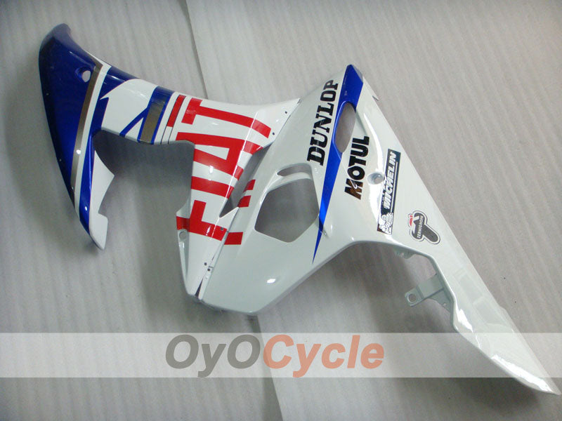 Kit de carénages d'injection pour YZF-R6 05 - Bleu, blanc - DUNLOP, FIAT, MOTUL #OYO87902647