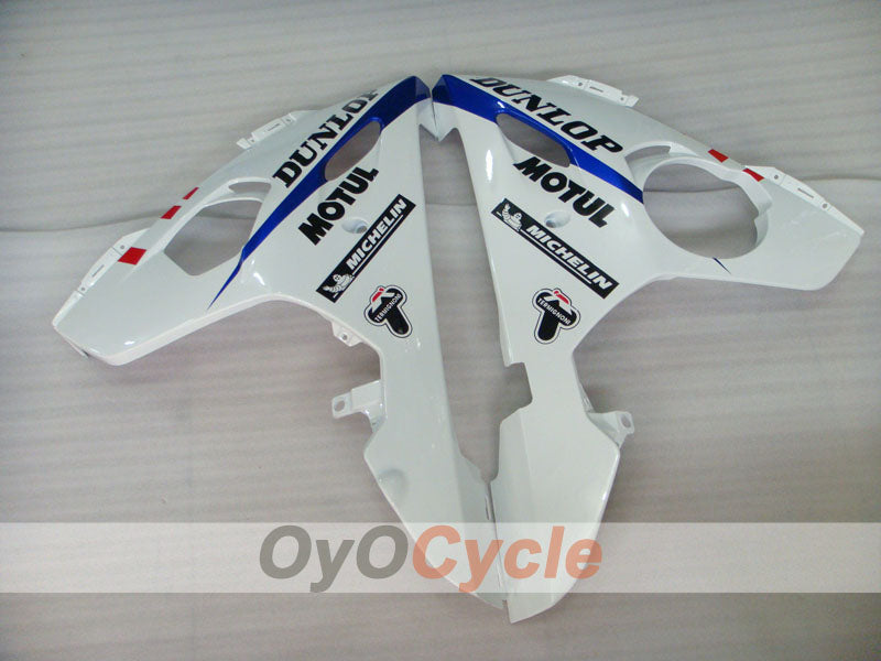 Kit de carénages d'injection pour YZF-R6 05 - Bleu, blanc - DUNLOP, FIAT, MOTUL #OYO87902647