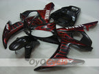 Kit de carénage à injection pour YZF-R6 05 - Rouge, Noir - Flamme #OYO87902638