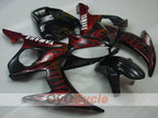 Kit de carénage à injection pour YZF-R6 05 - Rouge, Noir - Flamme #OYO87902638