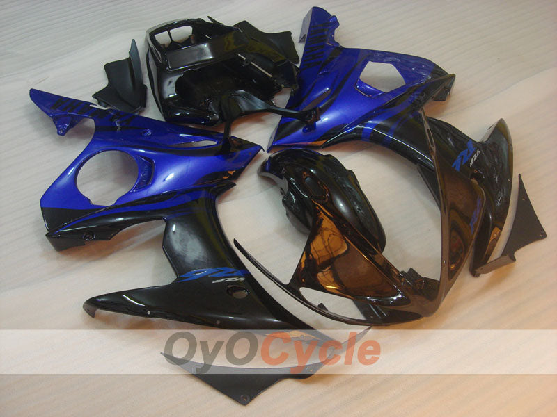 Kit de carénage à injection pour YZF-R6 03-04 - Bleu, Noir - Flame #OYO87900910