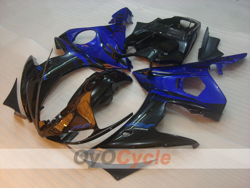 Kit de carénage à injection pour YZF-R6 03-04 - Bleu, Noir - Flame #OYO87900910