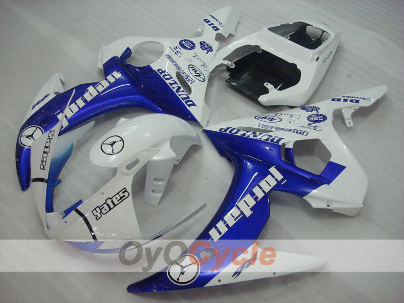 Kit de carénage à injection pour YZF-R6 03-04 - Bleu, Blanc - DUNLOP, Jordan #OYO87900911 Image principale du produit