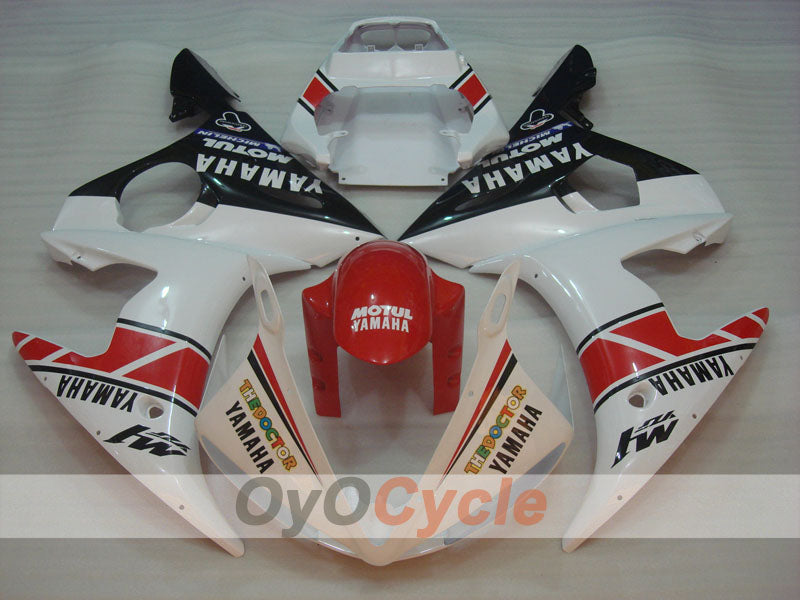 Kit de carénage à injection pour YZF-R6 05 - Rouge, blanc - MOTUL #OYO87902625