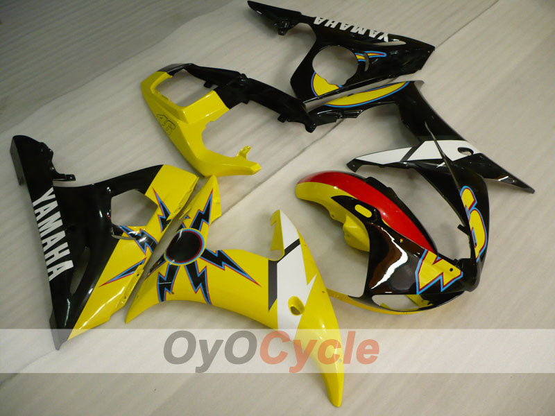 Kit de carénage à injection pour YZF-R6 05 - Jaune, Noir - Style d'usine #OYO87902633