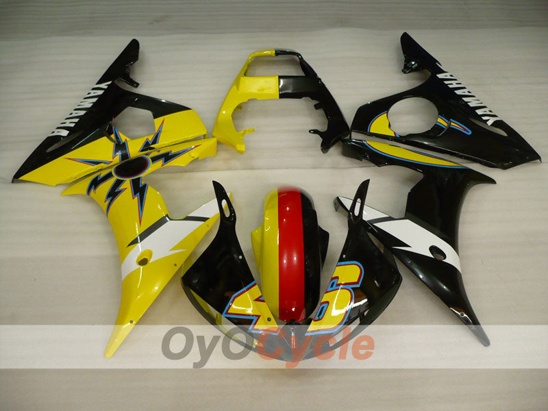 Kit de carénage à injection pour YZF-R6 03-04 - Jaune, Noir - Style usine #OYO87900920