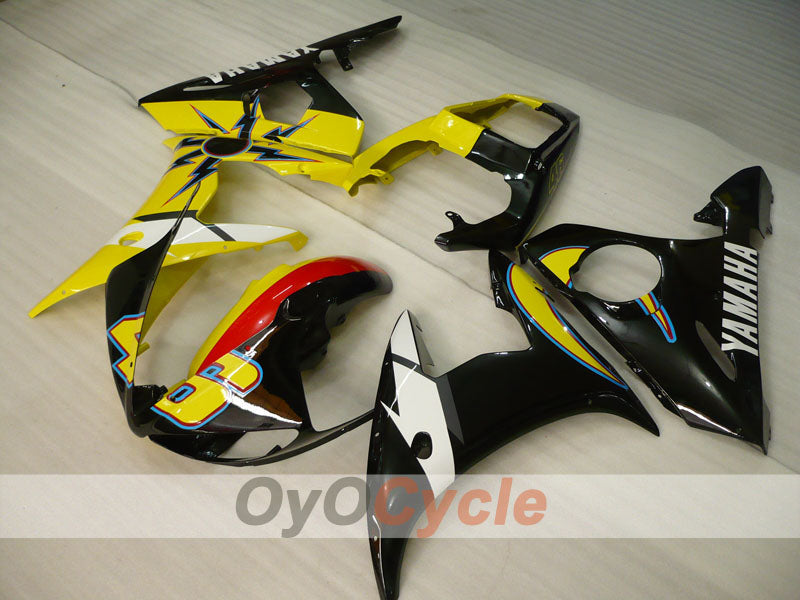 Kit de carénage à injection pour YZF-R6 05 - Jaune, Noir - Style d'usine #OYO87902633