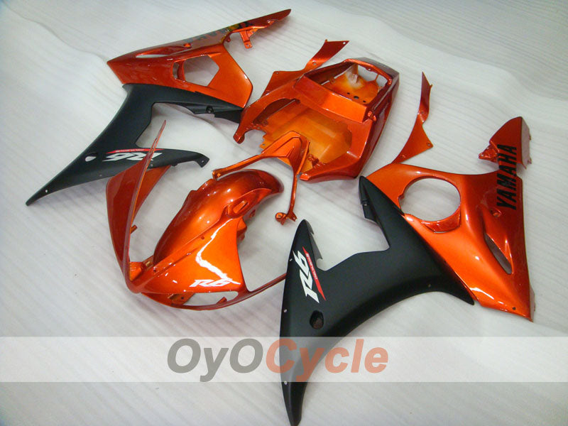Kit de carénage à injection pour YZF-R6 05 - Orange, noir, mat - Style d'usine #OYO87902628