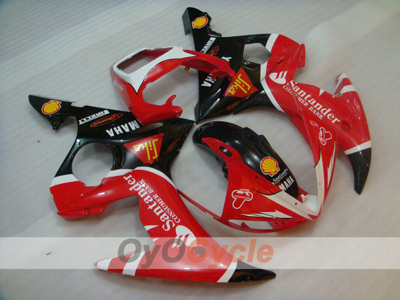 Kit de carénage à injection pour YZF-R6 05 - Rouge, noir - Santander #OYO87902621