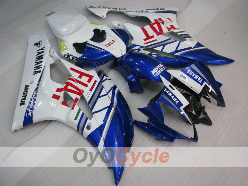 Kit de carénage injecté pour YZF-R6 06-07 - Bleu, Blanc - FIAT, MOTUL #OYO87900932
