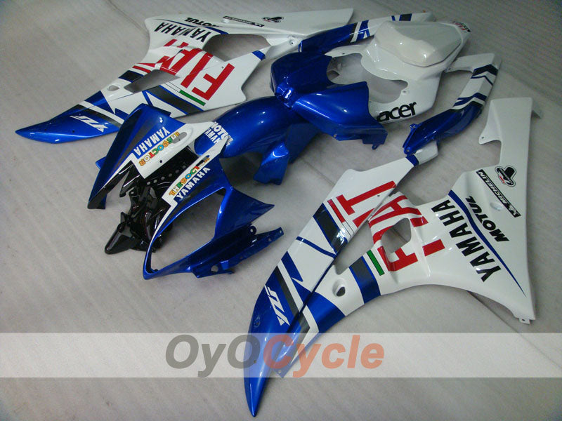Kit de carénage injecté pour YZF-R6 06-07 - Bleu, blanc - FIAT, MOTUL #OYO87900934