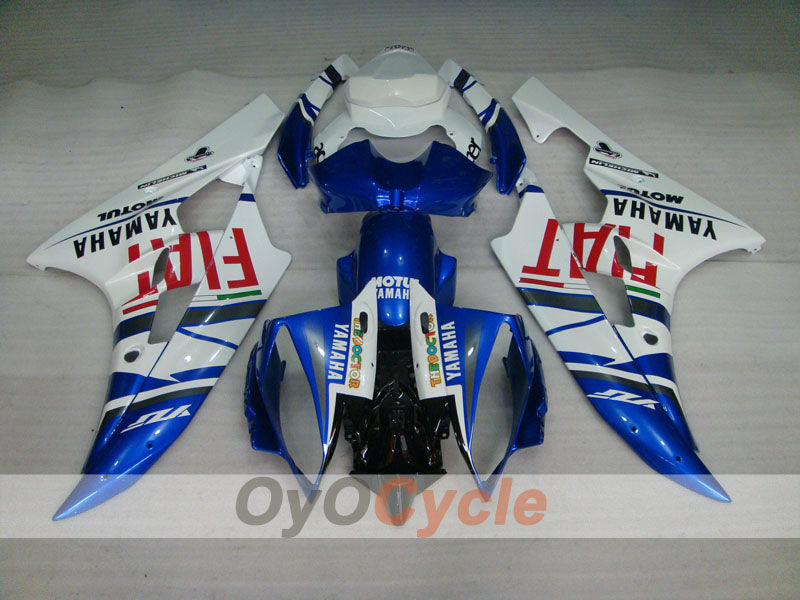 Kit de carénage injecté pour YZF-R6 06-07 - Bleu, blanc - FIAT, MOTUL #OYO87900934