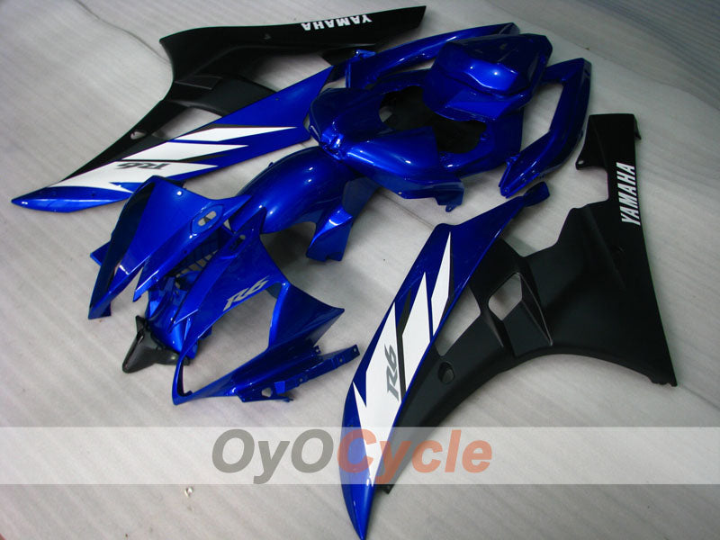 Kit de carénage injecté pour YZF-R6 06-07 - Bleu, noir, mat - Style usine #OYO87900951