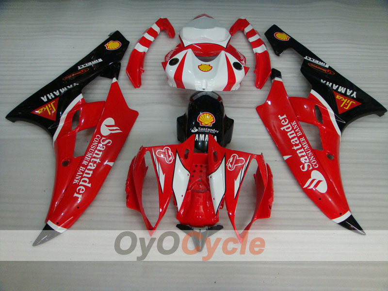 Kit de carénage injecté pour YZF-R6 06-07 - Rouge, noir - Santander #OYO87900953