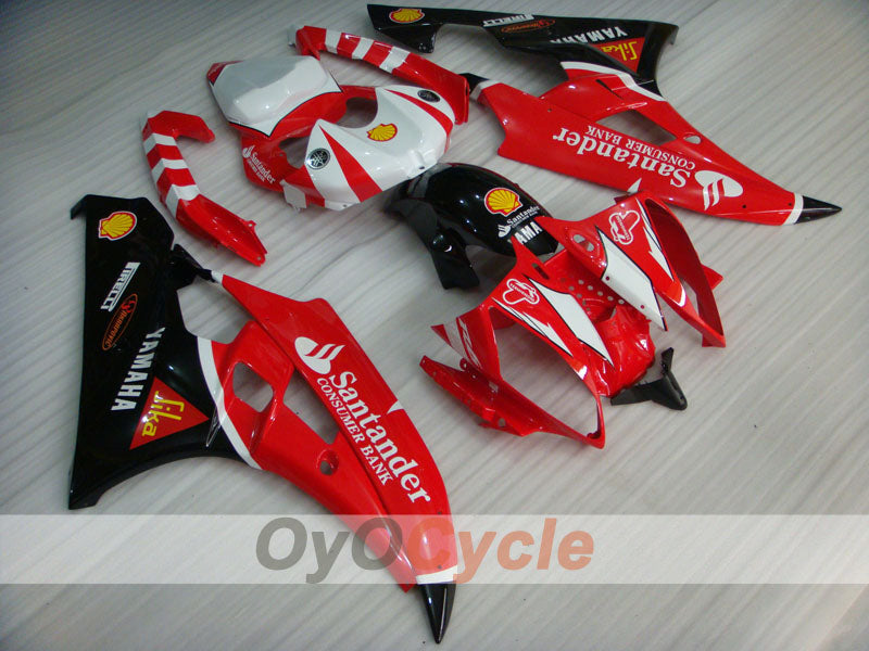 Kit de carénage injecté pour YZF-R6 06-07 - Rouge, noir - Santander #OYO87900953