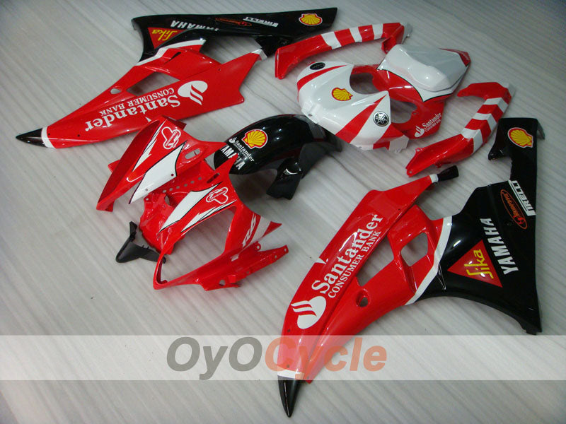 Kit de carénage injecté pour YZF-R6 06-07 - Rouge, noir - Santander #OYO87900953