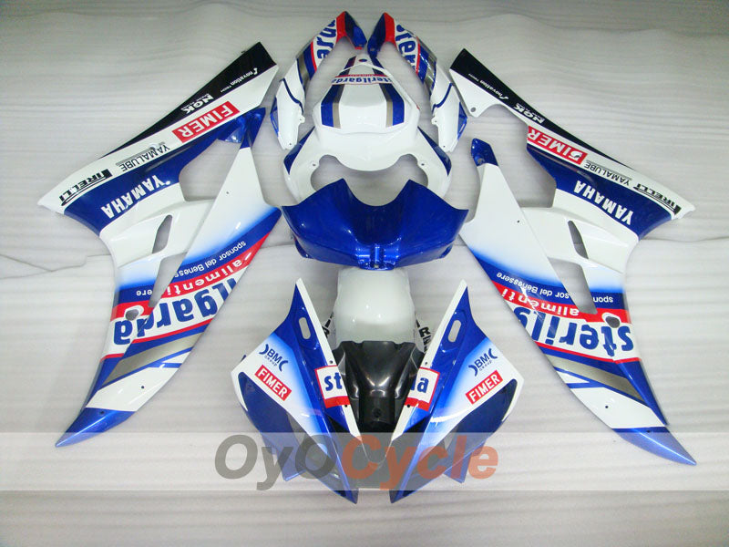 Kit de carénage injecté pour YZF-R6 06-07 - Bleu, blanc - Sterilgarda #OYO87900954