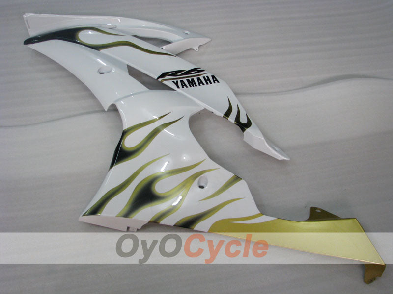 Kit de carénage à injection pour YZF-R6 08-16 - Vert, Blanc - Flamme #OYO87900963