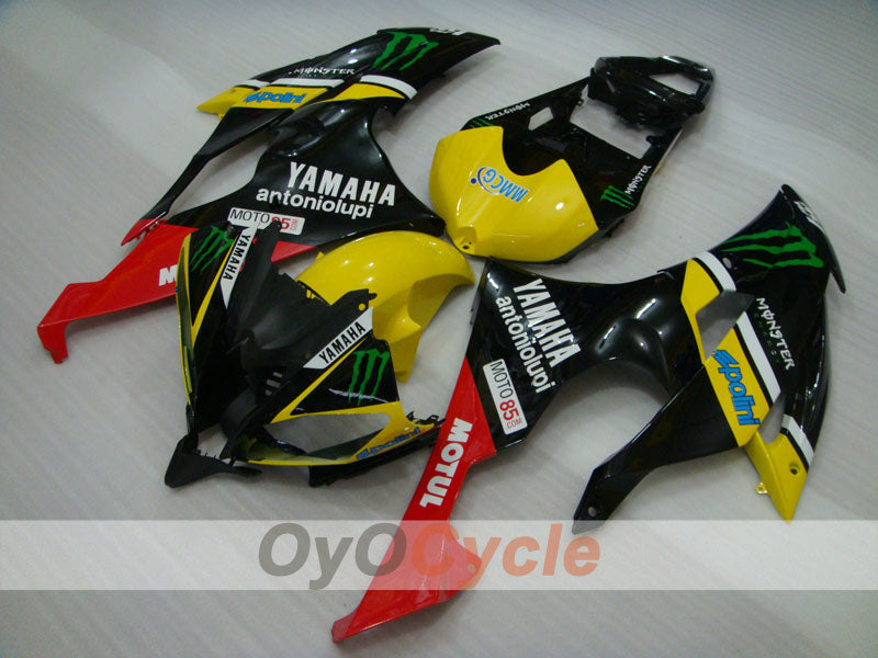 Kit de carénage à injection pour YZF-R6 08-16 - Jaune, Noir - Monster, MOTUL #OYO87900970