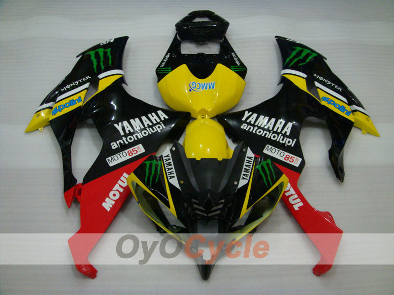 Kit de carénage à injection pour YZF-R6 08-16 - Jaune, Noir - Monster, MOTUL #OYO87900970