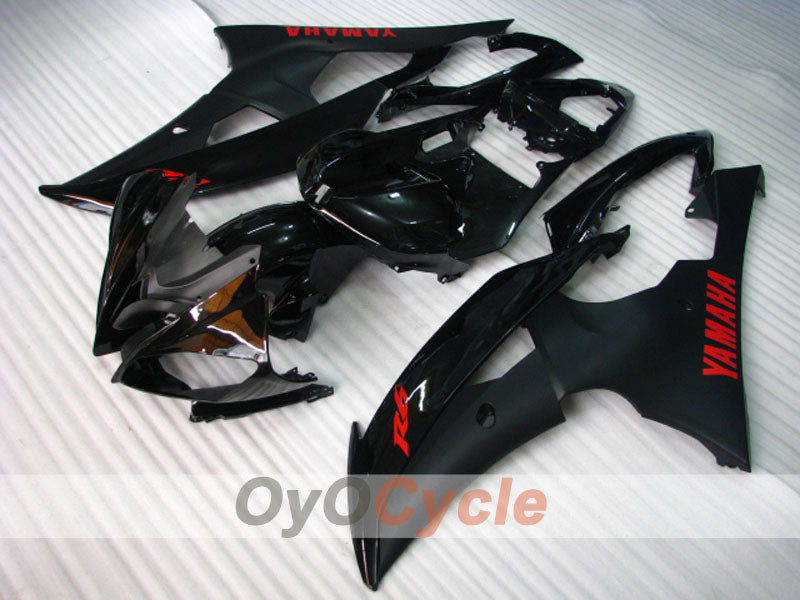 Kit de carénages en injection pour YZF-R6 08-16 - Noir, mat - Style d’origine #OYO87900972
