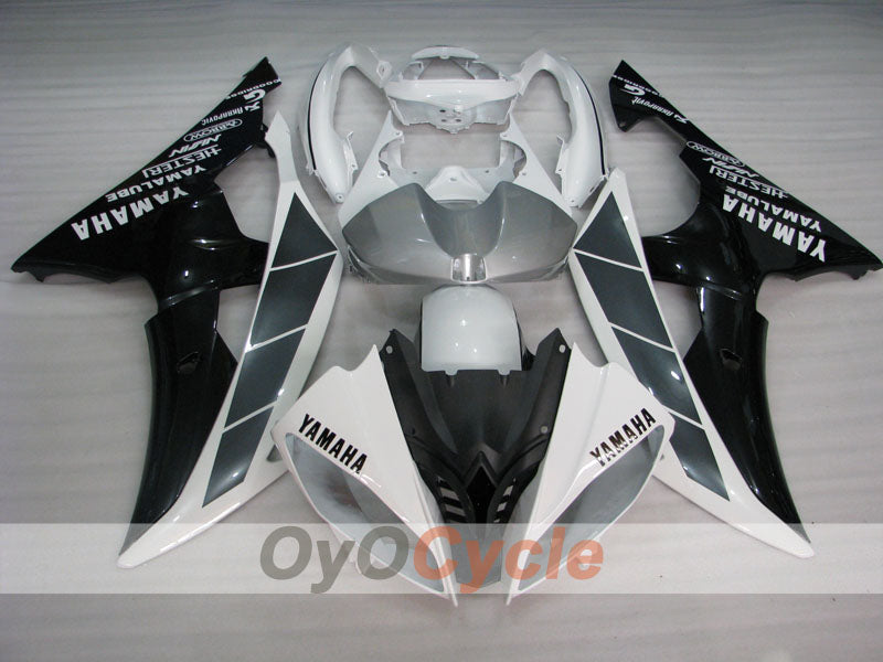 Kit de carénages en injection pour YZF-R6 08-16 - Blanc, noir - Style d’origine #OYO87900973