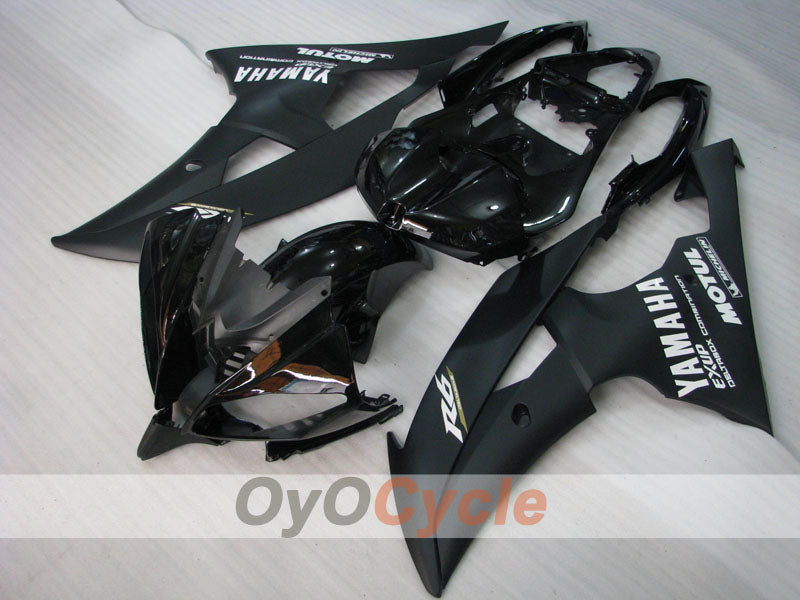 Kit de carénages en injection pour YZF-R6 08-16 - Noir, mat - Style d’origine #OYO87900974