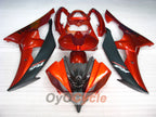 Kit de carénages en injection pour YZF-R6 08-16 - Orange, noir, mat - Style d’origine #OYO87900979